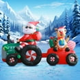 thumbnail image 3 of DeeKom 6' Christmas Santa and Reindeer on Tractor Inflatable Decoration, Blow Up Xmas Decor, Build-in LEDs for Outdoor Yard Lawn Celebrations, 3 of 7