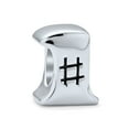 thumbnail image 1 of Winner First Place Number One Word #1 Charm Bead for Women for Teen Oxidized .925 Sterling Silver Fits European Bracelet, 1 of 4