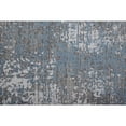 thumbnail image 3 of 3' X 10' Blue Gray And Silver Abstract Power Loom Distressed Runner Rug With Fringe, 3 of 8