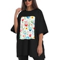 thumbnail image 4 of Plus Size Shirt for Women Black Tops for Women Short Sleeves Shirt for Women Easter 176 T Shirt Crewneck Shirt for Women 2XL, 4 of 5