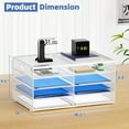 thumbnail image 3 of 8 Compartments Paper Organizer for Desk, Mesh Literature Organizer, Mail File Sorter Tray with Handle, Desktop Mailbox for Office Classroom Home, White, 3 of 11