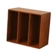 thumbnail image 3 of Solicador de libros Estante de almacenamiento de madera Bookcase de escritorio Organizador de libros Titulares de archivos de revista para letras, 3 of 8