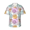 thumbnail image 2 of Picia Donuts and Coffee Gentle Cotton Regular Fit Short Sleeve Casual Hawaiian Shirt for Men-X-Large, 2 of 9