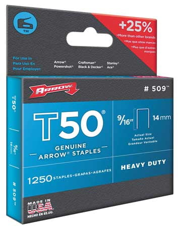 Arrow Staples T50 9//16/" 14 mm box de 1250