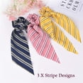thumbnail image 3 of 12 Pcs Chouchous en Soie Satinée avec Nœud pour Cheveux, 3 of 4