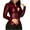 Maroon, variant on Afdoent Blouses For Women Leather Jacket Pu Snap Button Down Shirt Shacket Long Sleeve Motorcycle Fashion Jacket Tops Summer Outfits 2025