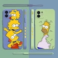 thumbnail image 2 of Funda de silicona con correa de mano para iPhone, carcasa de Los Simpsons para iPhone 14, 13, 12, 11 Pro Max, Mini, X, XR, XS MAX, SE20, 8, 7 Plus, 6, 6S Plus Fivean unisex, 2 of 2
