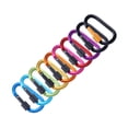 thumbnail image 2 of axGear Cargo Carabiner Clips D Ring Sharp Key Hook Buckle w Screw Gate 10 PCS Aluminum, 2 of 7