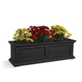 thumbnail image 3 of Mayne Fairfield 36" x 11" x 11" Rectangular Black Self Watering Plastic Window Box Planter, 3 of 17