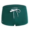 thumbnail image 5 of JoveMarine Men's Quick Dry Swim Trunks with Drawstring Low Waist Boxer Shorts for Hot Spring Beach and Swimming Solid Color Dark Green L, 5 of 9