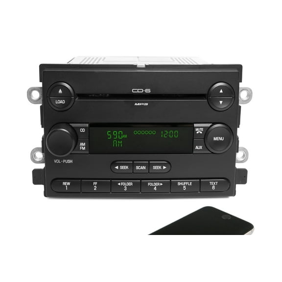 Restored 2007 Ford Freestyle OEM AM FM Mp3 6 Disc CD Radio with Bluetooth 7F9T-18C815-BA (Refurbished)