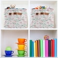 thumbnail image 6 of Storage Basket Cute Llama Foldable Canvas Laundry Baskets Bin Waterproof Inner Layer with Sturdy Handles for Toy Nursery Blanket Clothes 2 Pack, 6 of 7