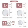 thumbnail image 4 of VEWEET, Series Annie, 18-Piece Porcelain Dinnerware Sets, Ivory White Dinner Set , Service for 6, 4 of 9