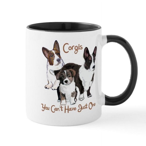 CafePress - Cardigan Corgi Family Mug - 11 oz Ceramic Mug - Novelty Coffee Tea Cup