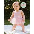 thumbnail image 5 of Rovasas Baby Girl Romper Dress Sleeveless Embroidery Jumpsuit Headband, 5 of 9