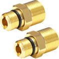 thumbnail image 1 of czcpp-Water Outlet Fitting for Gas Powered Pressure Washer Pumps, M22 Male to 3/8" Male Adapter, Replacement for Simpson Cleaning 7106686, Gold, 2 Pack, 1 of 4