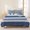 Blue, Navy Blue, Indigo, Slate, variant on 3 Pieces Queen Quilt Set,Navy Blue Stripe Vintage Soft Bedding Sets with 1 Quilt & 2 Pillow Shams,Modern Minimalist Lines Summer Bedspread Lightweight Coverlet Comforter for All Season
