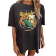 thumbnail image 1 of Tops Para Mujer Elegantes Blusas Casuales Camisas Vintage Divertido Oktoberfest Patrón de Impresión Mangas Caídas Blusa de Manga Corta Odeerbi  ODB154931, 1 of 9
