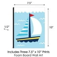 thumbnail image 5 of Big Dot of Happiness Lighthouse, Sailboat and Anchor - Boy Nursery Wall Art and Nautical Kids Room Decor &nbsp;- 7.5 x 10 inches - Set of 3 Prints, 5 of 8