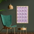 thumbnail image 2 of Butterfly Wall Art with Frame, Abstract Retro Butterfly Silhouettes Floral Springtime Girls Theme Image, Printed Fabric Poster for Bathroom Living Room, 23" x 35", Purple Lilac Pink, by Ambesonne, 2 of 2