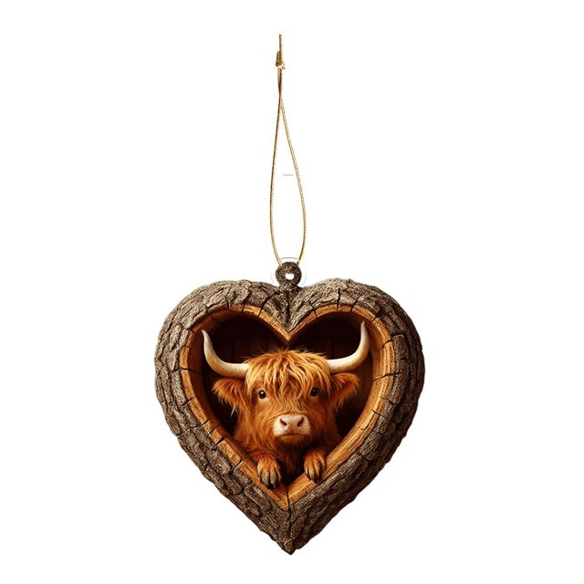 Adornos navideños de animales del bosque, adornos acrílicos 2D de zorros, águilas y pájaros, colgantes del bosque para decorar el árbol de Navidad y fiestas en casa