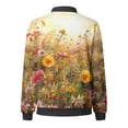 thumbnail image 4 of Veste Décontractée Légère à Imprimé Floral pour Femmes, Col Montant, pour Sports Quotidiens, 4 of 5