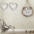 thumbnail image 4 of 2 Corazones Colgantes de Rattan, Corazones Colgantes Decorativos de Rattan, Objetos Colgantes para Fiestas, Bodas, Decoración del Hogar, Gris ER, 4 of 5