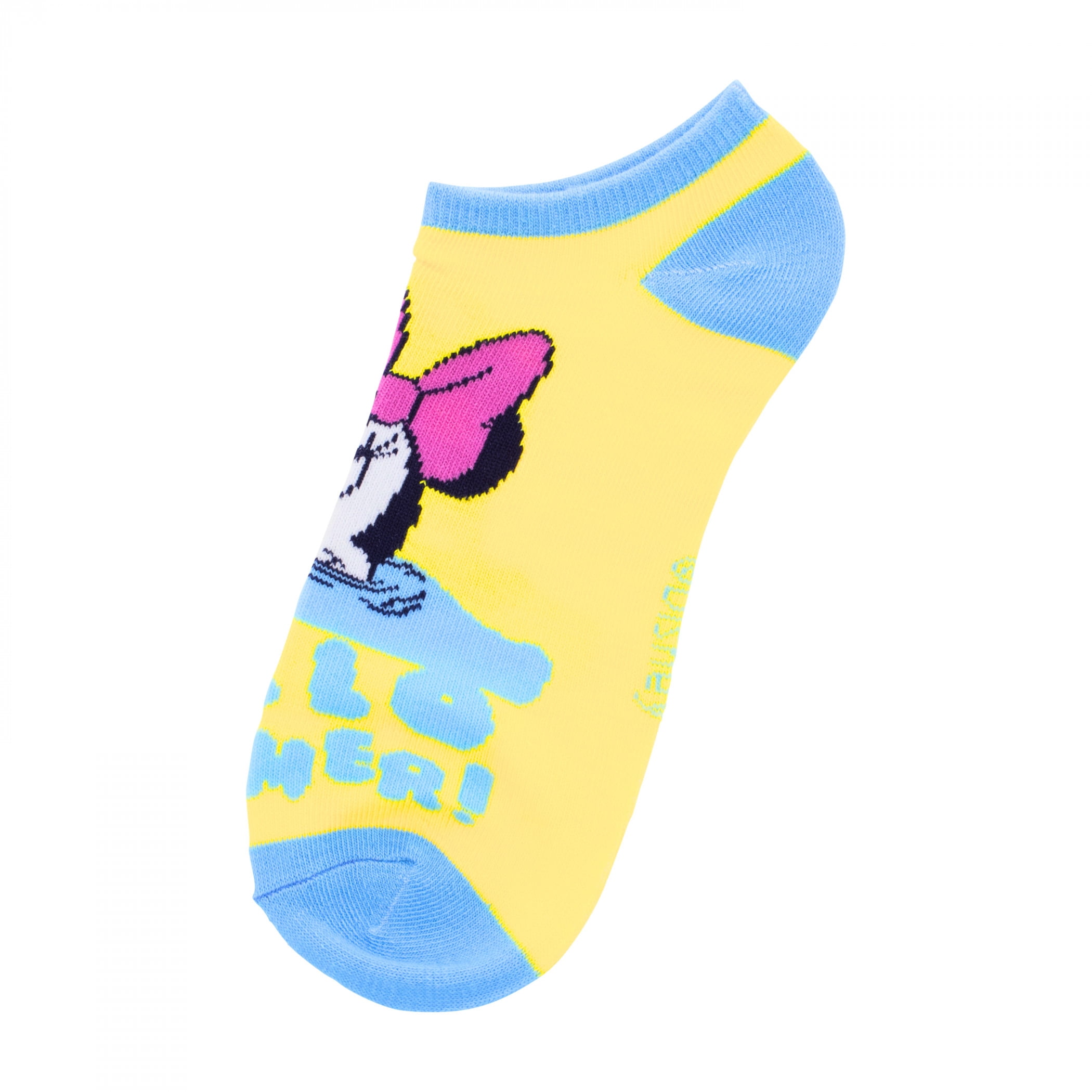 Minnie Mouse 891673 Pastel Tropics Womens Ankle Socks - 6 Pair