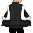 thumbnail image 5 of DailyTrove Women Ribbed Baseball‑Collar Horizontal‑Quilted Sleeveless Vest, Casual Layering Gilet, 5 of 9