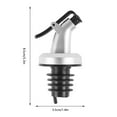 thumbnail image 3 of Toorise Oil Spout Stainless Steel Oil Bottle Pourer Leak-proof Olive Oil Dispenser Vinegar Bottle Stopper Speed Pourer Dust Cap Covers for Oil Wine Vinegar Bottles, 3 of 8