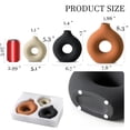 thumbnail image 3 of Modern Donut Vase Table Centerpiece, Set of 3 Small Ceramic Vases - Farmhouse Boho Home Decor for Dining Table, Living Room, Shelf, Office & Bedroom, 3 of 8