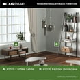 thumbnail image 4 of ClosetMaid Wooden Coffee Table with Storage Shelves, Modern Home Furniture, 39" Wide, Gray, 4 of 7