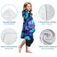 thumbnail image 7 of Butterfly Blue Purple Wing Pattern Hooded Bath Towel，50"x30" for Ages 3 To 12 Kids, Quick Dry Lightweight Soft Microfiber Hood Beach Towel Cover Up for Kids, 7 of 7