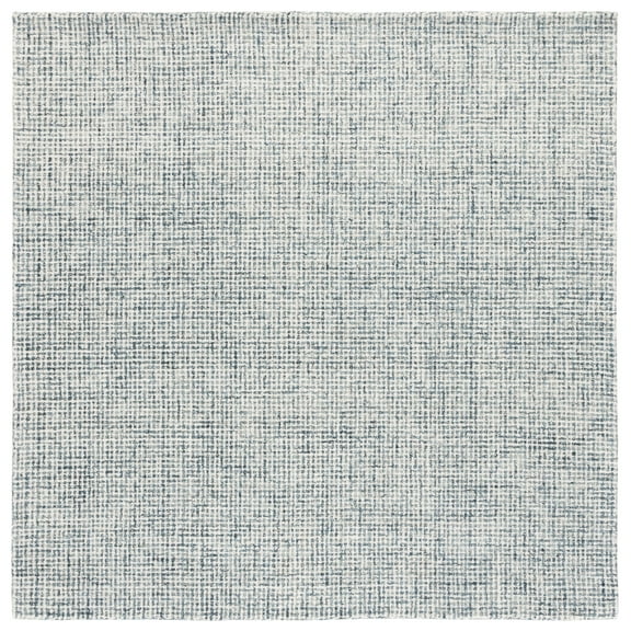 SAFAVIEH Martha Stewart Luther Solid Area Rug, Blue/Ivory, 6' x 6' Square