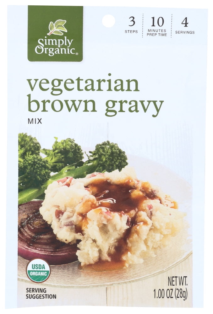 Simply Organic Vegetarian Brown Gravy Seasoning Mix, 1 Oz