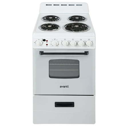 Avanti 20" Electric Range Oven with Framed Glass Door, in White (ERU200P0W)