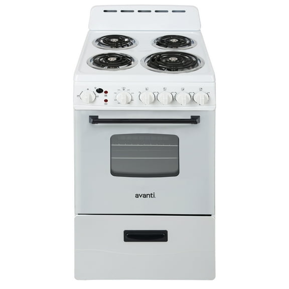 Avanti 20" Electric Range Oven with Framed Glass Door, in White (ERU200P0W)