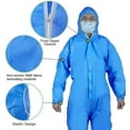 thumbnail image 2 of Disposable Protective Coverall Hazmat Suit, Heavy Duty Painters Coveralls Hazardous Material Suits, 2 of 3