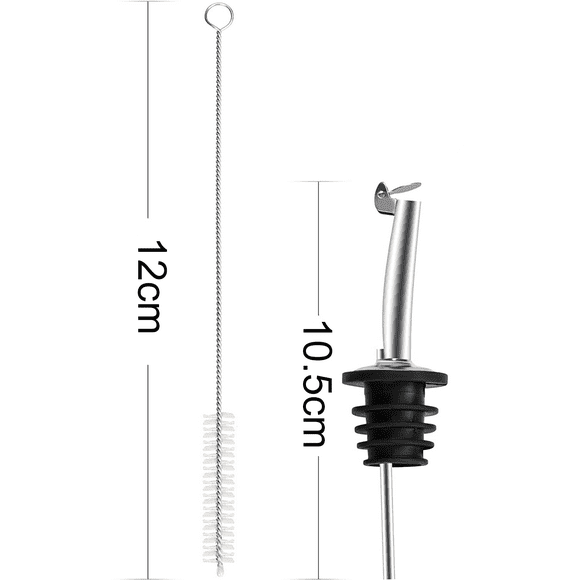bottle pourer, 4 pieces wine pourer, pourer for wine schnapps olive oil coffee syrup vinegar bottles plastic cork oil pourer ideal for cocktails, parties, shots and bars