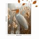 thumbnail image 3 of Qisvanset Framed Canvas Wall Art 12x16 Inch Reed Heron Minimal Tranquil Coastal Bird Art, 3 of 5