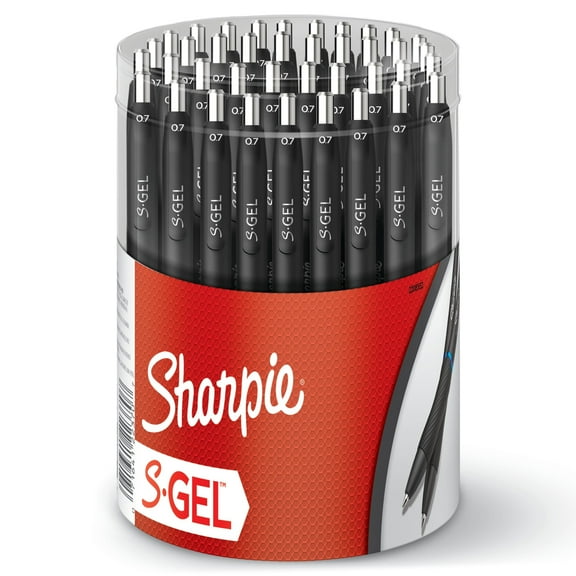 Sharpie S-Gel Pens, Gel Pens, Medium Point (0.7mm), Blue Ink Gel Pen, 36 Count Canister