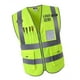 thumbnail image 1 of Chaleco reflectante de seguridad Yotijar 2x con tiras reflectantes cremallera frontal 3 tamaños 2 colores disponibles, 1 of 9