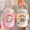 thumbnail image 5 of Piwvid Cute Water Bottle with Strap and Straw 24oz Aesthetic Cute Water Bottles Leak-proof Insulated Water Bottles for Boys and Girls Sports Camping Travel, 5 of 7