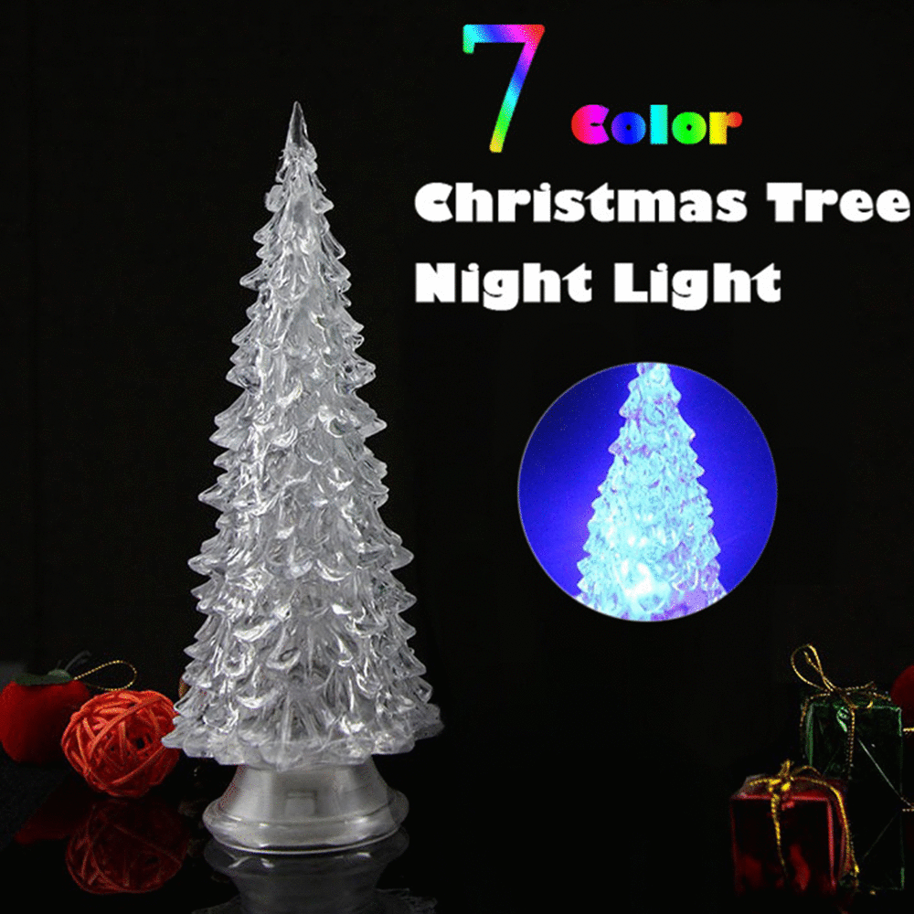 SuoKom Christmas Tree Night Light, 2.9 Inches Christmas Tree Shape ...