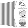 thumbnail image 4 of Yescom 13x10Ft 97% UV Block Rectangle Sun Shade Sail Outdoor Patio Pool Garden Yard Lawn Carport Net Awning Gray+White, 4 of 11