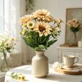 thumbnail image 4 of MTBLYS Ramo artificial de girasoles y crisantemos|arreglo floral de seda sintética para decoración del hogar|interior|exterior|patio|porche|jardín|centro de mesa|40 cm de altura|tallo de plástico, 4 of 6