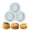 Light Gray, variant on 3-Cavity Silicone Round Pancake Mold, Non-Stick Baking Pan for Eggs, Muffins, Cookies & Mini Cakes