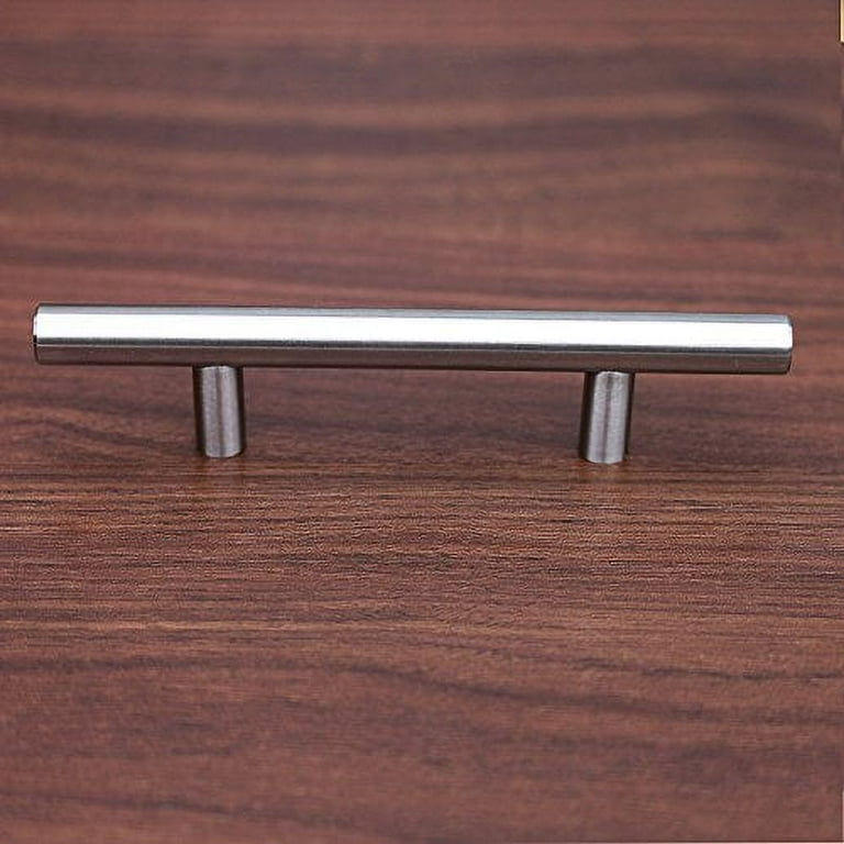 Hamilton Bowes Satin Nickel Cabinet Hardware Euro Style Bar Handle Pull - 3 Hamilton Bowes Satin Nickel Cabinet Hardware Euro Style Bar Handle Pull - 3