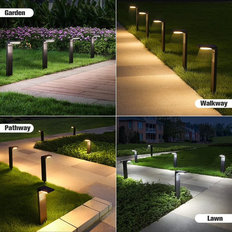 TomCare Solar Pathway Lights - Upgraded Bright LED Outdoor Lights For Walkway, Lawn, Patio & Garden, Auto On/Off