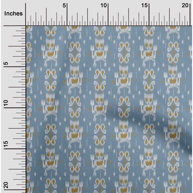 oneOone Georgette Viscose Fabric Paisley Ikat Printed Fabric 1 Yard 42 Inch Wide
